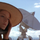 Jodie Foster listening to audio in Contact.